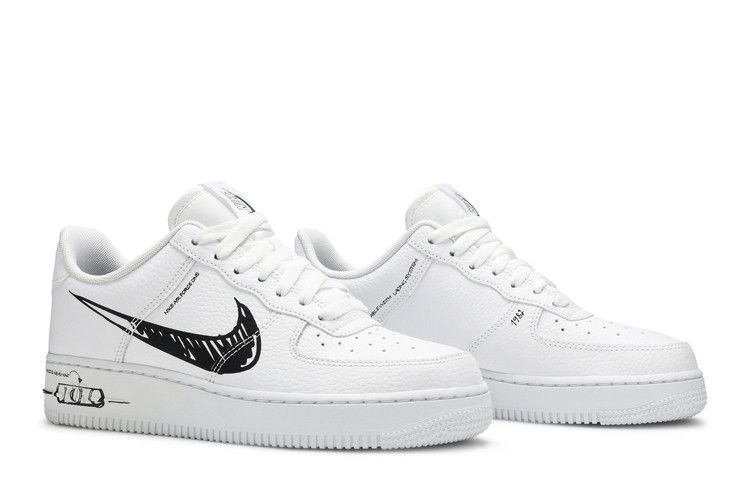 Nike Air Force 1 Low Sketch White Black - CW7581-101 / DM3177-100